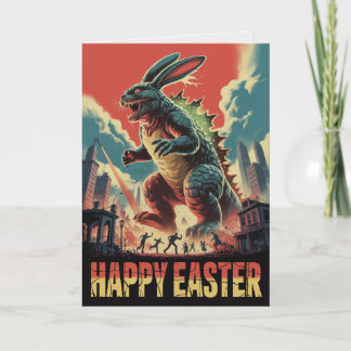 Scary Easter Bunny Monster Movie Card Kaart