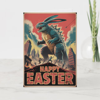 Scary Easter Bunny Monster Movie Card Kaart