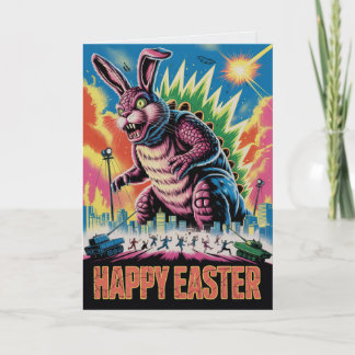 Scary Easter Bunny Monster Movie Card Kaart