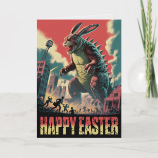Scary Easter Bunny Monster Movie Card Kaart