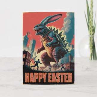 Scary Easter Bunny Monster Movie Card Kaart