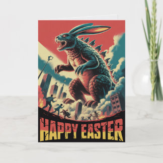 Scary Easter Bunny Monster Movie Card Kaart