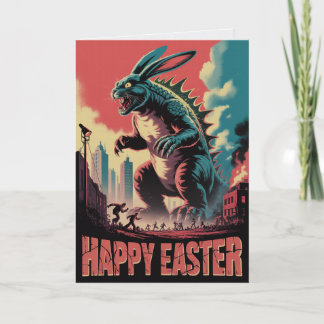 Scary Easter Bunny Vintage Horror Card Kaart