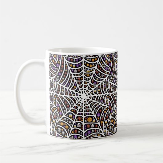 Scary Éffrayant Cobweb Collage café Mug (Gauche)