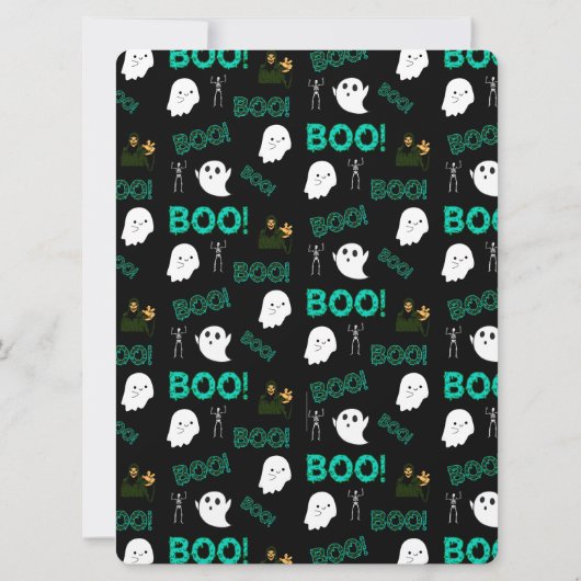 SCARY ÉFFRAYANT HALLOWEEN INVITATION PARTI (Dos)