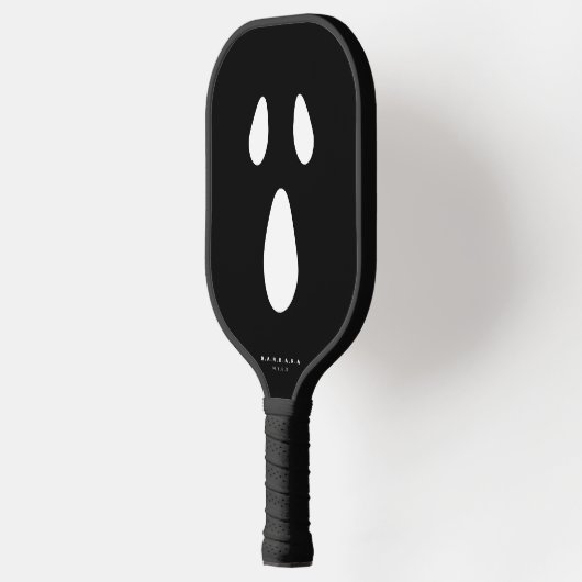 Scary Face Boo Ghost Funny Stylish Halloween Pickleball Paddle (Links)