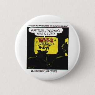 Scary Fish TV Shows Funny Gifts & Collectibles Ronde Button 5,7 Cm
