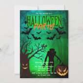 Scary Forest & Monsters Halloween Feest Uitnodigen Kaart (Voorkant)