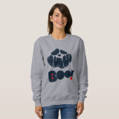 Scary Funny Face Halloween Ghost Sweatshirt (Voorkant volledig)