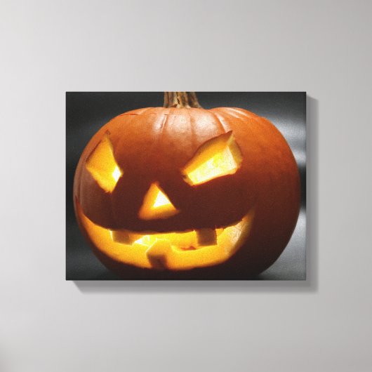 Scary Gap Tooth Halloween pomkin Canvas Afdruk (Voorkant)