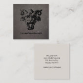 Scary Gargoyle Vierkante Visitekaartje (Voorkant / Achterkant)