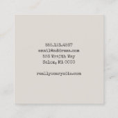 Scary Gargoyle Vierkante Visitekaartje (Achterkant)