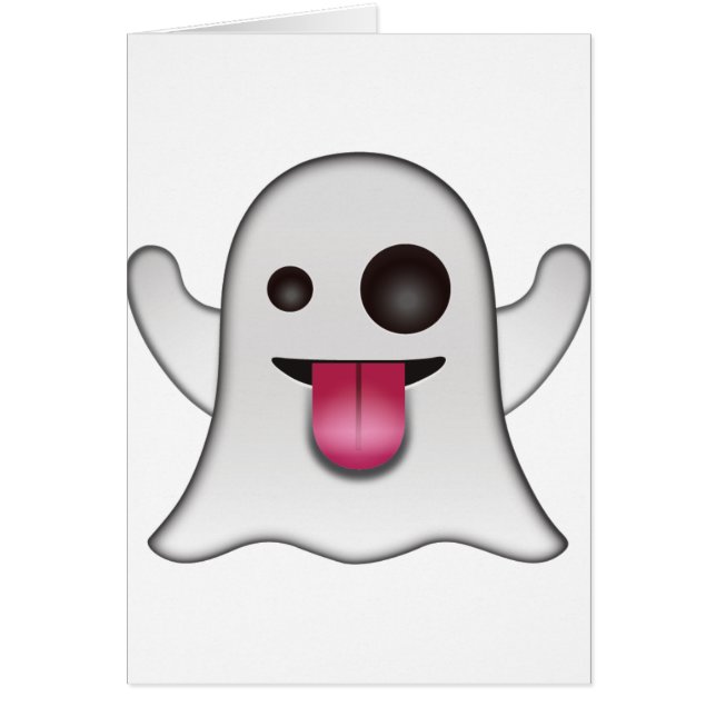 Scary Ghost Emoji Cool Fun (Voorkant)