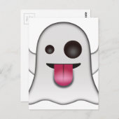 Scary Ghost Emoji Cool Fun Briefkaart (Voorkant / Achterkant)