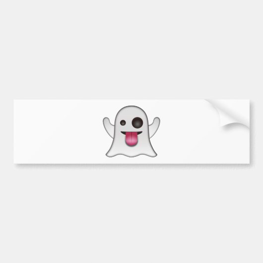 Scary Ghost Emoji Cool Fun Bumpersticker (Voorkant)