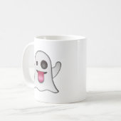 Scary Ghost Emoji Cool Fun Koffiemok (Voorkant links)