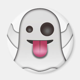 Scary Ghost Emoji Cool Fun Magneet