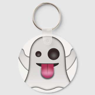 Scary Ghost Emoji Cool Fun Sleutelhanger