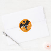 Scary Ghost Halloween Spooktacular Ronde Sticker (Envelop)