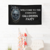 Scary Ghost Mirror Halloween Party Spandoek (Insitu)