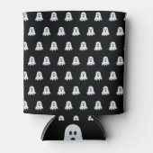 Scary Ghost Pattern zwart-wit Blikjeskoeler (Voorkant)