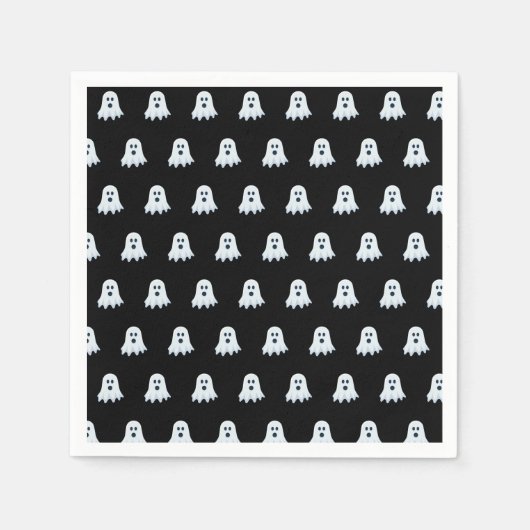 Scary Ghost Pattern zwart-wit Servet (Voorkant)