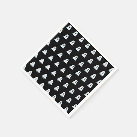 Scary Ghost Pattern zwart-wit Servet (Hoek)