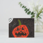 Scary Glitter Jack o' Lantern Briefkaart (Staand voorkant)