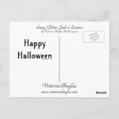 Scary Glitter Jack o' Lantern Briefkaart (Achterkant)