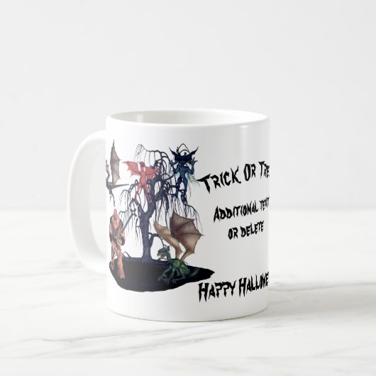 Scary Goblins Monsters Halloween Personalized Koffiemok (Voorkant links)