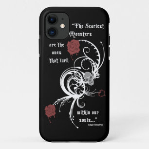 Scary Gothic Edgar Allen Poe Quote iPhone 5 Hoesje