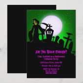 Scary Grim Reaper Halloween Fête Invitation (Devant / Derrière)