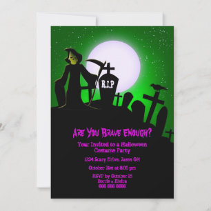Scary Grim Reaper Halloween Fête Invitation
