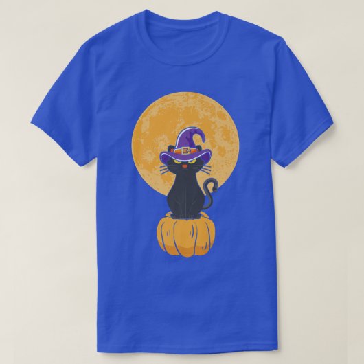  Scary Halloween Black Cat Costume Witch Ha T-shirt (Design voorkant)