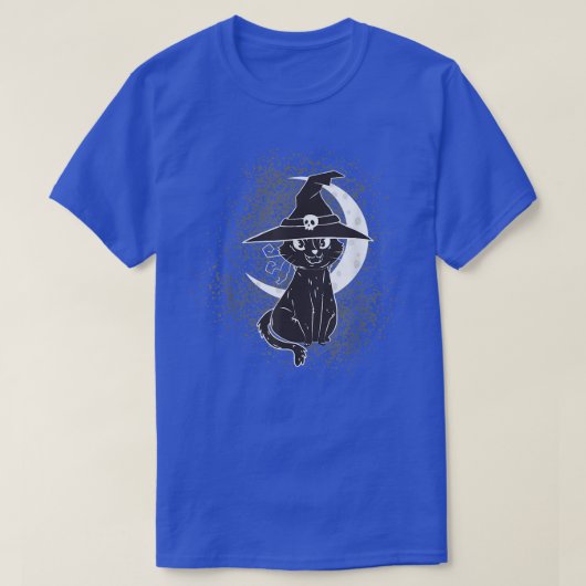  Scary Halloween Black Cat Costume Witch Ha T-shirt (Design voorkant)
