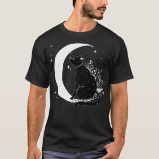  Scary Halloween Black Cat Costume Witch Ha T-shirt