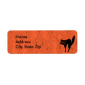 Scary Halloween Black Cat Etiket (Voorkant)