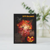 Scary Halloween Briefkaart (Staand voorkant)
