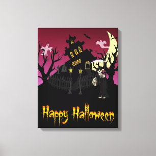 Scary Halloween Canvas Afdruk