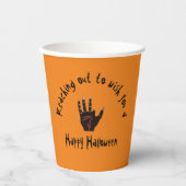 Scary Halloween Dead Hand Papieren Bekers (Voorkant)