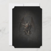 Scary Halloween Demonic Gargoyle Party Invitation (Dos)