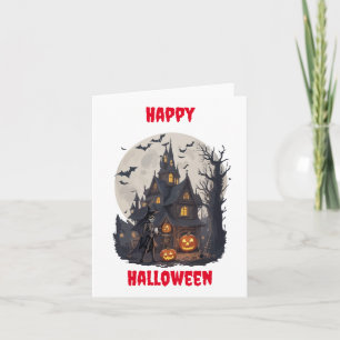 Scary Halloween Design Wenskaart Kaart