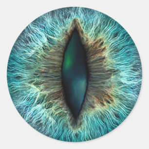 Scary Halloween Dragon Eyeball Ronde Sticker