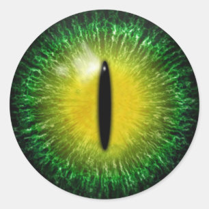 Scary Halloween Dragon Eyeball Ronde Sticker