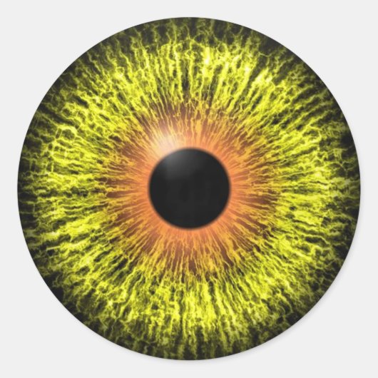 Scary Halloween Eyeball Ronde Sticker (Voorkant)