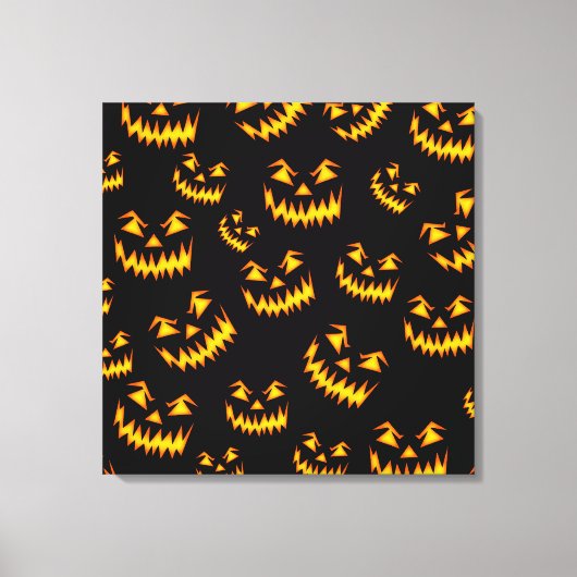 Scary Halloween Faces Canvas Afdruk (Voorkant)