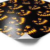 Scary Halloween Faces Foto Afdruk (Hoek)
