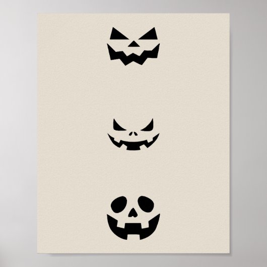 Scary Halloween Faces Poster (Voorkant)