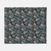 Scary Halloween Grim Reaper Grave Stones Pattern Fleece Deken (Voorkant (Horizontaal))