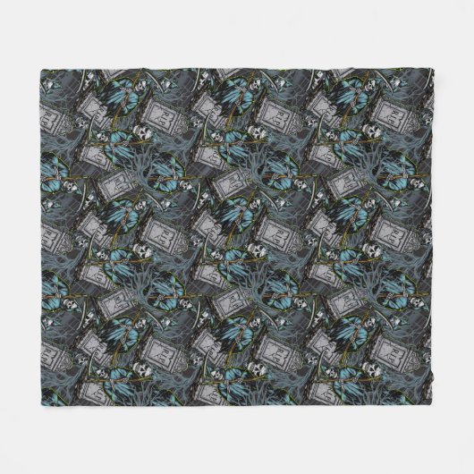 Scary Halloween Grim Reaper Grave Stones Pattern Fleece Deken (Voorkant (Horizontaal))